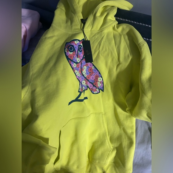 OVO yellow floral hoodie. Mens size xl. Brand new. - Picture 1 of 1